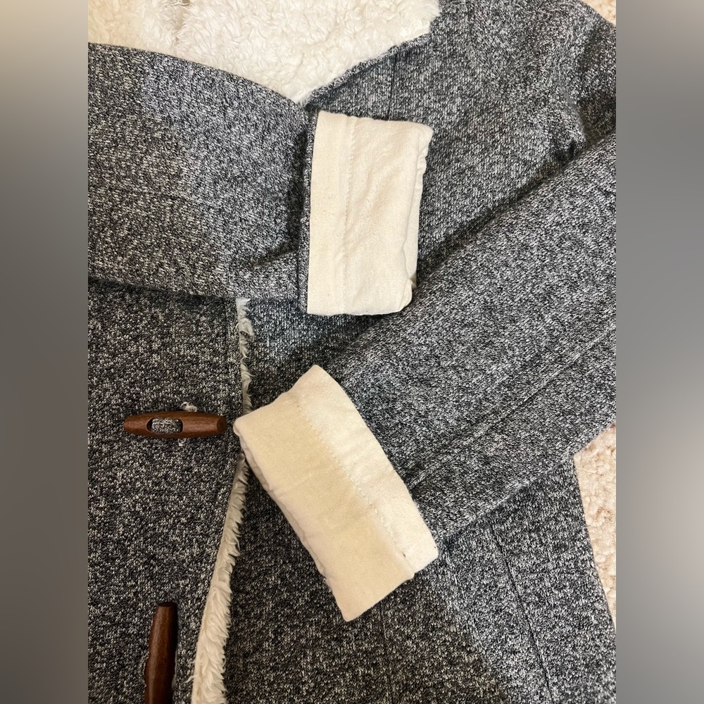 O'neill Charcoal & White Toggle Button Teacup Jac… - image 6